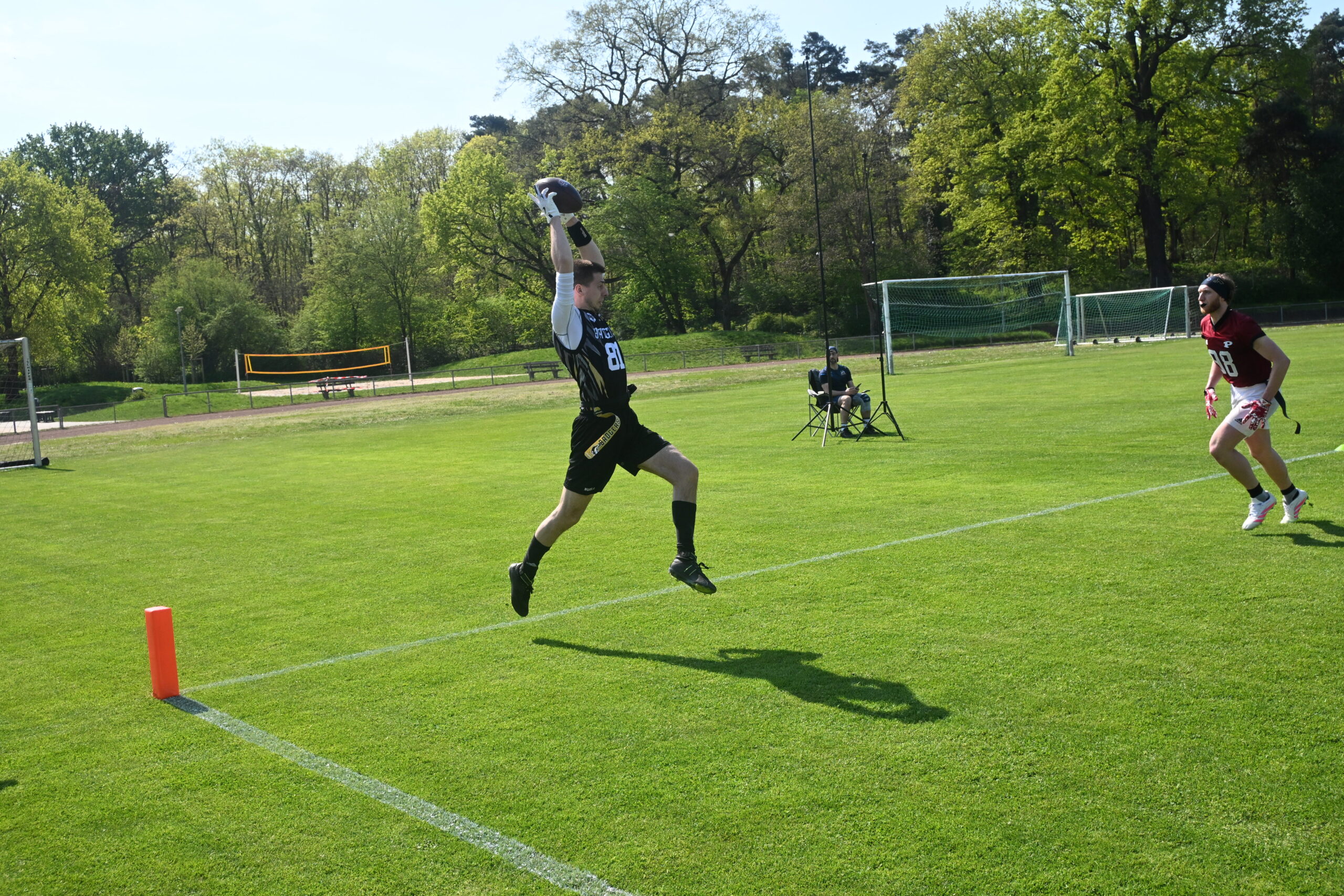 Wide Receiver Andreas Hill fing mehrere schwierige Touchdowns.